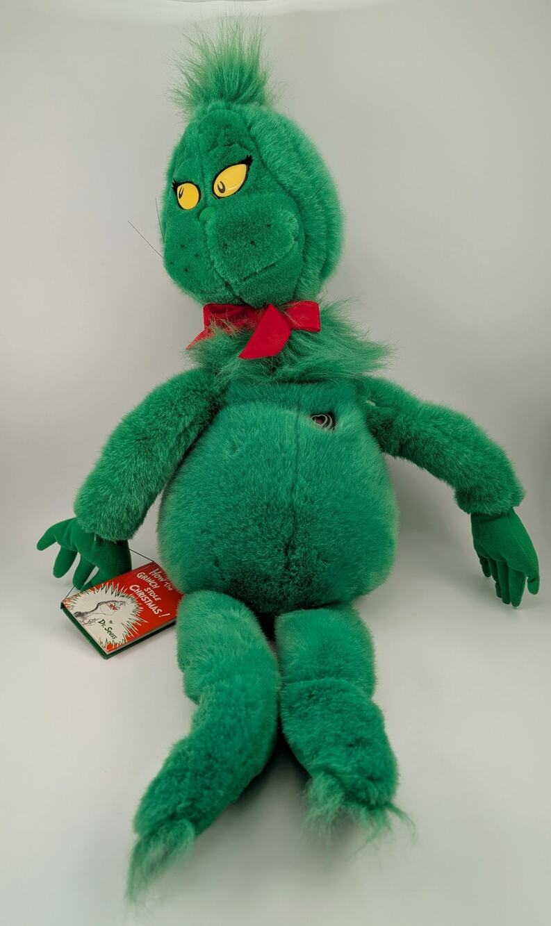 VTG 1997 Macys The Grinch Who Stole Christmas Large 28" Plush Dr. Seuss Toy